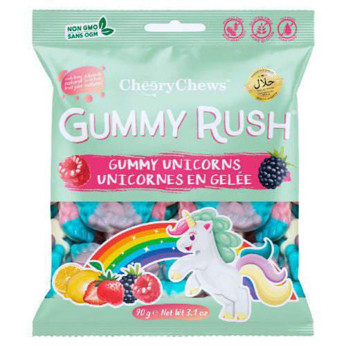 CheeryChews gumijas konfektes ar augļu garšu (vienradži)