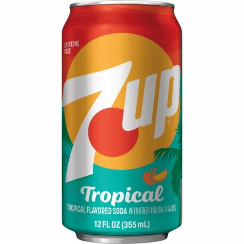 7UP tropu garšas gāzēts bezalkoholiskais dzēriens