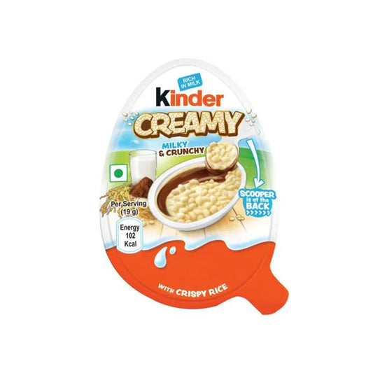 Kinder Creamy piena-kakao krēms ar kraukšķīgiem rīsiem