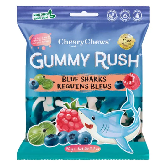 CheeryChews gumijas konfektes ar augļu garšu (haizivis)